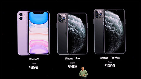 Giá bán của bộ 3 iPhone mới của Apple