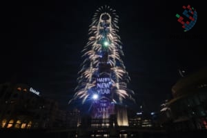 Màn hình led ngoài trời tại Dubai khi tiến hành chào mừng năm mới
